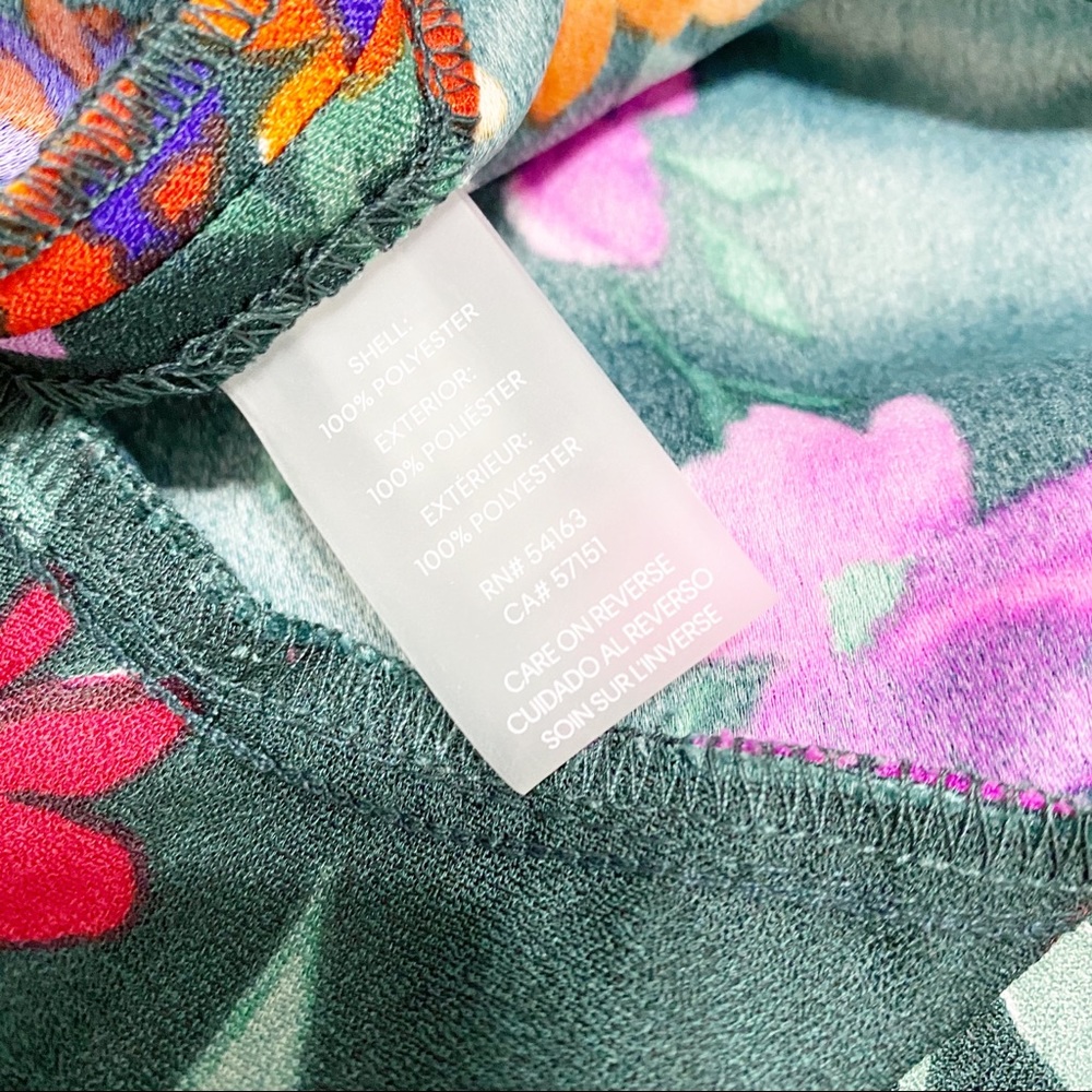 NEW Calvin Klein Floral Print Faux Wrap Dress - Picture 11 of 15